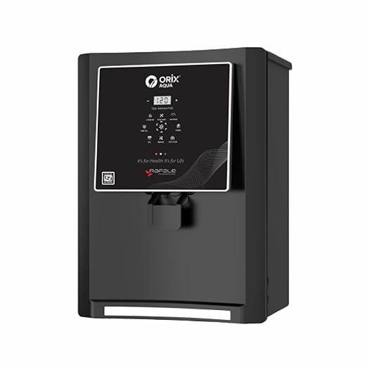 Orix Aqua Rafale Series RO Water Purifier with Live TDS Display | Smart Auto-TDS Control | UV + UF + Auto Flush System | Advanced Digital Controller | BLACK