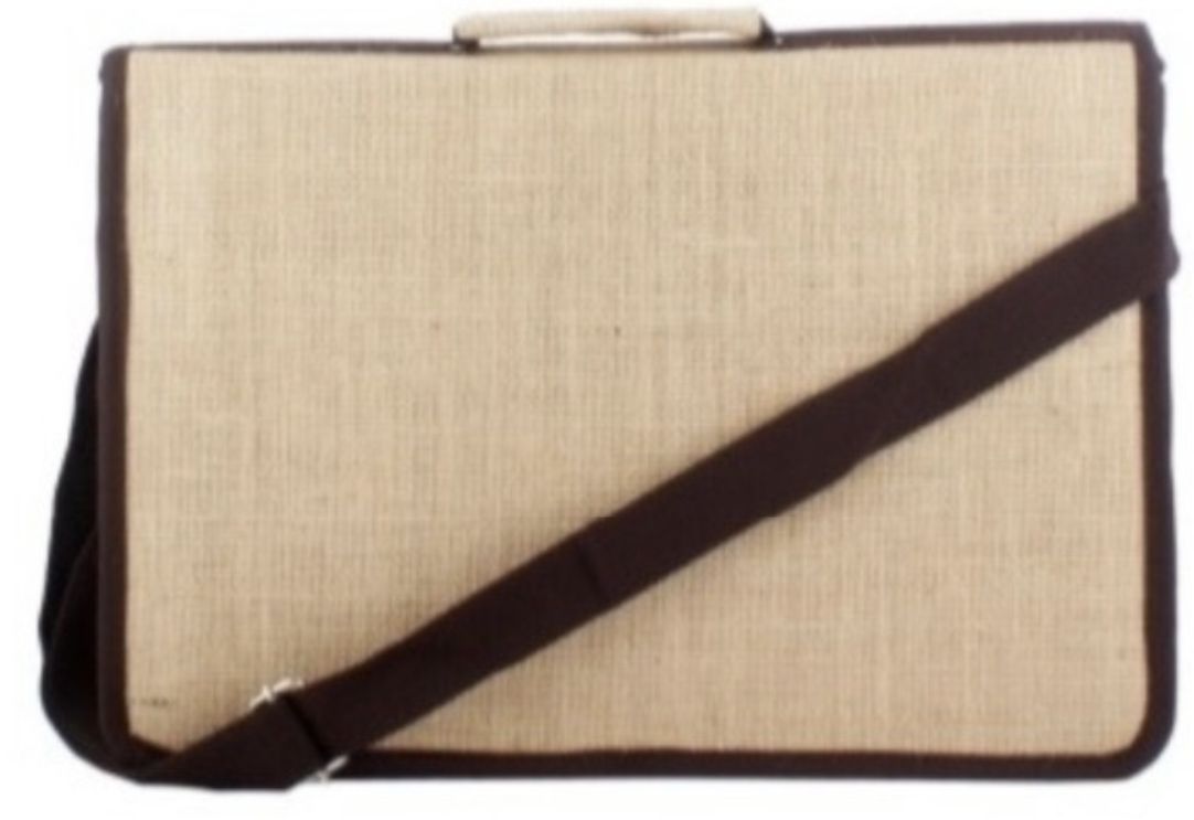 Natural jute  fiber laptop bag