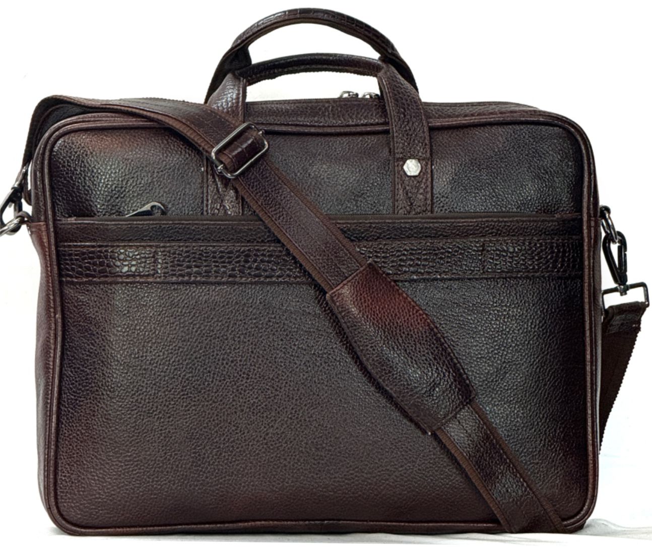 Corporate leather laptop bag